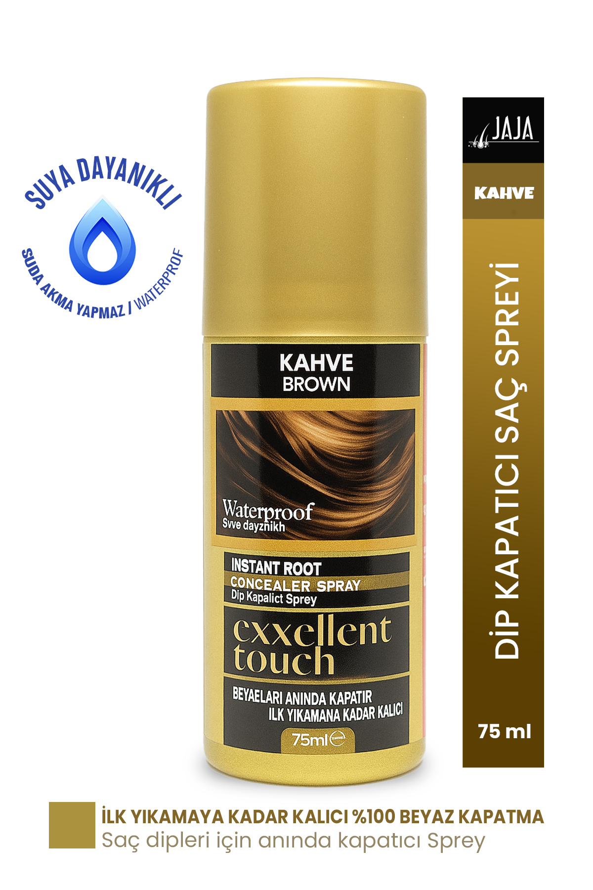 Exxellent Touch Dip Kapatıcı Saç Spreyi Kahve 75 ml