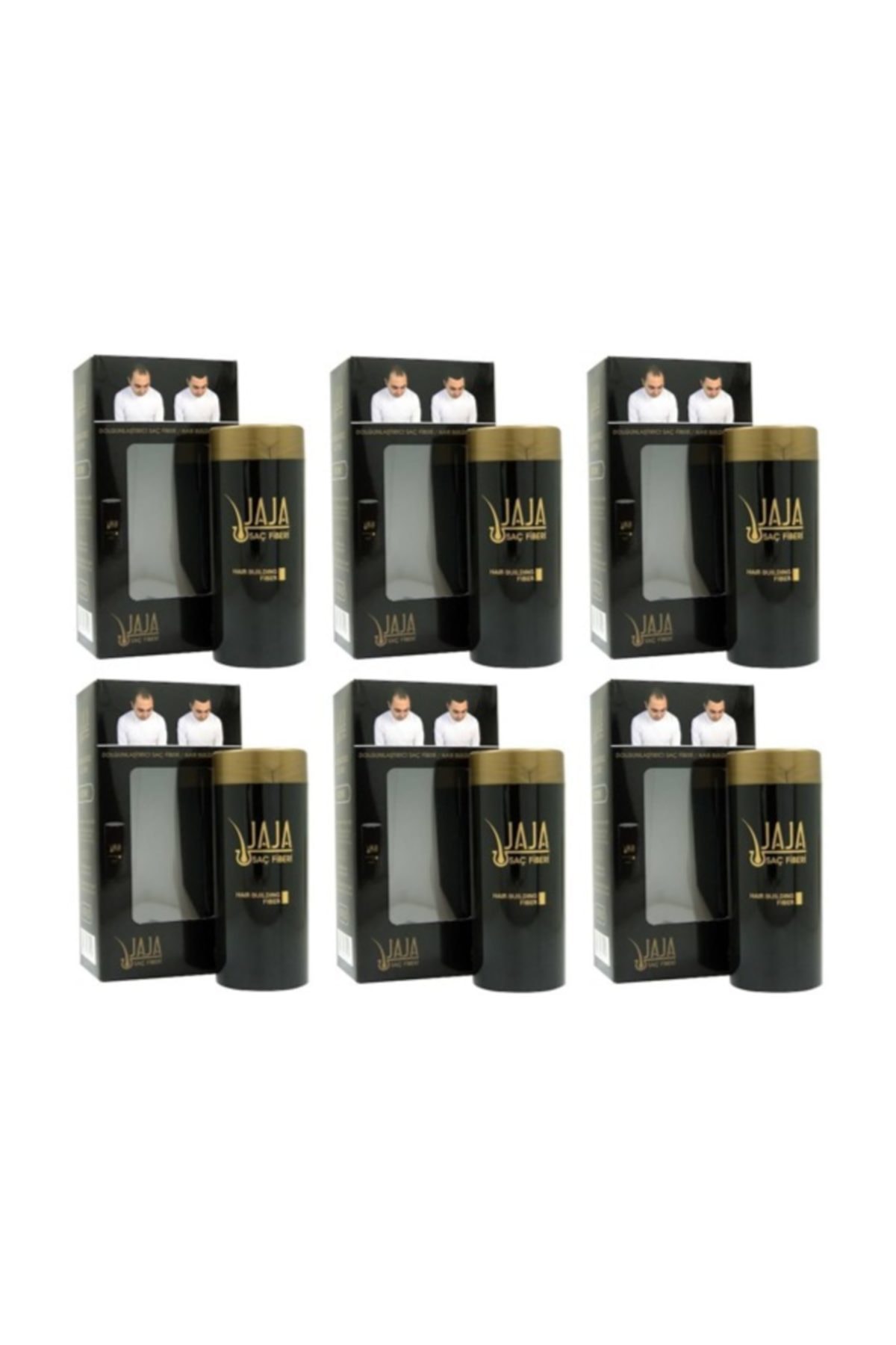 Saç Fiberi Toz Keratin Içeri Siyah 50 gr X 6 Adet